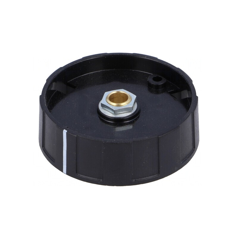 Buton rotativ negru cu indicator ABS 6mm 50x15,5mm