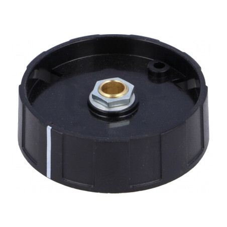 Buton rotativ negru cu indicator ABS 6mm 50x15,5mm | Electronic-mag.ro | Componente Electronice