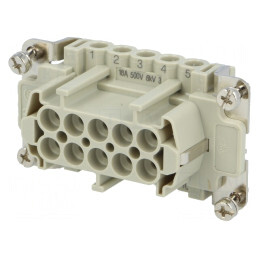Conector HDC Mamă 10 PIN 16A 500V | Electronic-mag.ro | Componente Electronice