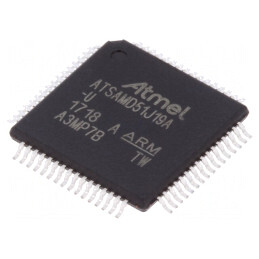 Microcontroler ARM TQFP64 1.71-3.6VDC ATSAMD5