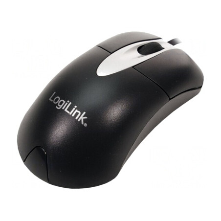 Mouse optic negru USB cu cablu 1,5m și 3 butoane | Electronic-mag.ro | Componente Electronice