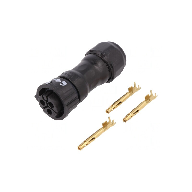 Conector circular pe cablu 3 pini mamă X-Lok | Electronic-mag.ro | Componente Electronice