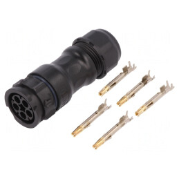 Conector Circular 5-Pin Mamă pe Cablu X-Lok | Electronic-mag.ro | Componente Electronice