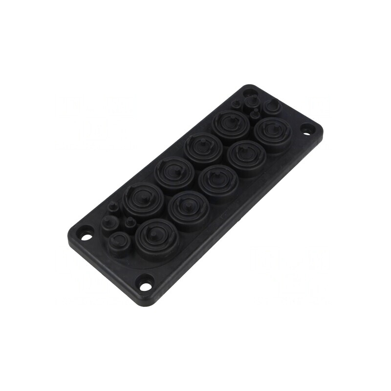 Garnitură neagră cu 17 orificii 40-90°C | Electronic-mag.ro | Componente Electronice