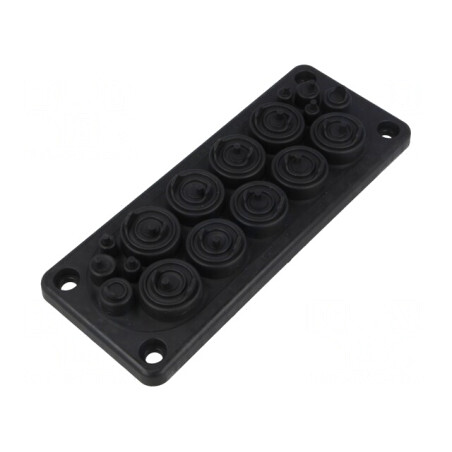Garnitură neagră cu 17 orificii 40-90°C | Electronic-mag.ro | Componente Electronice