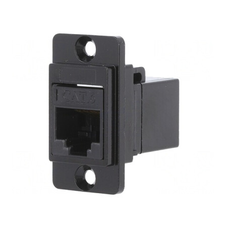 Adaptor DUALSLIM Cat 6 Metal 8p8c 29mm | Electronic-mag.ro | Componente Electronice