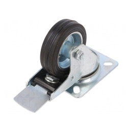 Roată de transport 80mm cu placă de montare | Electronic-mag.ro | Componente Electronice