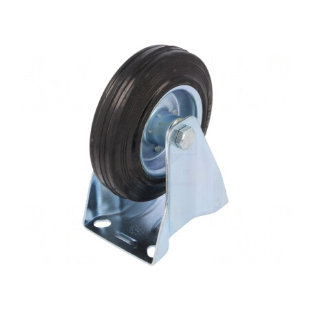 Roată de transport rigidă 125mm 100kg gumă | Electronic-mag.ro | Componente Electronice