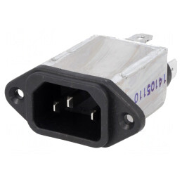 Conector Alimentare AC Soclu Tată 10A 250VAC IEC 60320 | Electronic-mag.ro | Componente Electronice