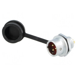 Soclu SF12 tată 3 PIN IP67 13A 250V 1,5mm2 | Electronic-mag.ro | Componente Electronice
