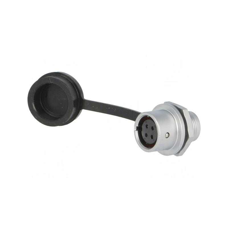 Soclu Mamă 4 PIN IP67 5A 200V pentru Lipire | Electronic-mag.ro | Componente Electronice