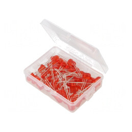 Set LED 8mm Roșu 50 buc 3-15V | Electronic-mag.ro | Componente Electronice
