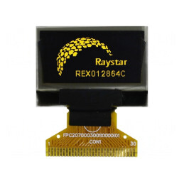 Afișaj OLED Grafic 128x64 Galben | Electronic-mag.ro | Componente Electronice