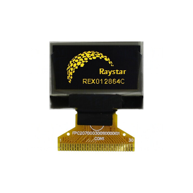 Afișaj OLED Grafic 128x64 Galben | Electronic-mag.ro | Componente Electronice