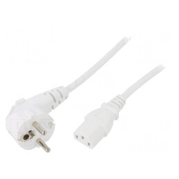 Cablu Alimentare 3x1mm2 Ștecăr Unghi CEE 7/7 la IEC C13 | Electronic-mag.ro | Componente Electronice
