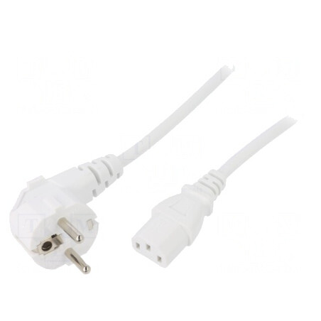 Cablu Alimentare 3x1mm2 Ștecăr Unghi CEE 7/7 la IEC C13 | Electronic-mag.ro | Componente Electronice