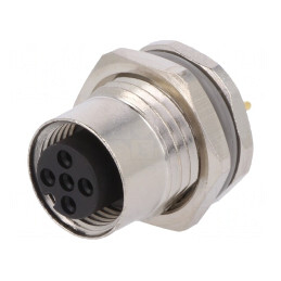 Soclu M12 4P Mamă IP67 250V | Electronic-mag.ro | Componente Electronice