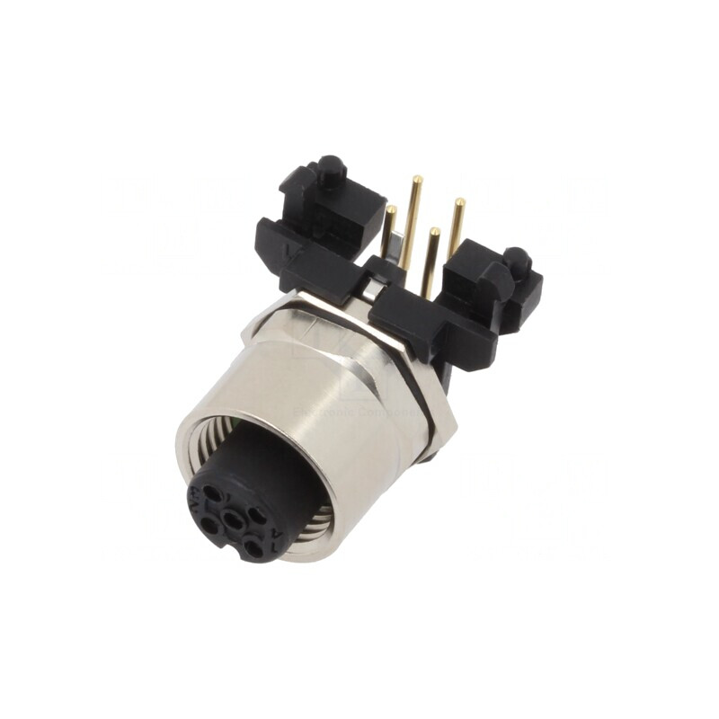 Soclu M12 4-PIN Mamă THT IP67 250V | Electronic-mag.ro | Componente Electronice Soclu M12 4-PIN Mamă THT IP67 250V | Electronic-mag.ro | Componente Electronice