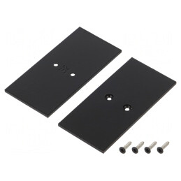 Obturator Negru pentru Profil LED, 2 Bucăți, Oțel | Electronic-mag.ro | Componente Electronice
