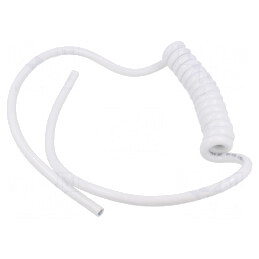 Cablu spiralat 3G1mm2 neecranat alb PUR 300V 0,1m-0,35m | Electronic-mag.ro | Componente Electronice