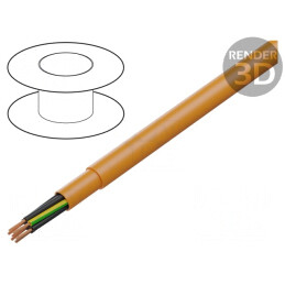 Cablu Neecranat PUR-ORANGE-JZ 7G1mm2 300V/500V Cu Litaj | Electronic-mag.ro | Componente Electronice