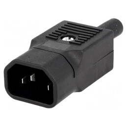 Conector Alimentare AC Mufă Tată Drept 10A 250V | Electronic-mag.ro | Componente Electronice