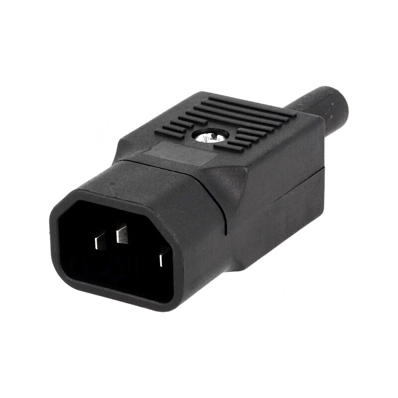 Conector Alimentare AC Mufă Tată Drept 10A 250V | Electronic-mag.ro | Componente Electronice