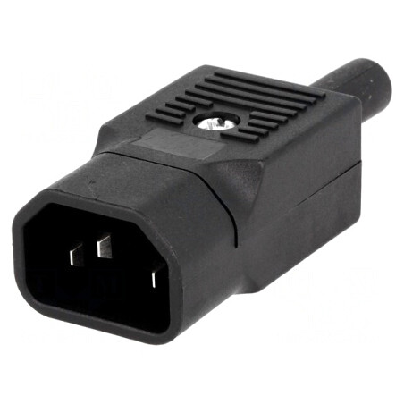 Conector Alimentare AC Mufă Tată Drept 10A 250V | Electronic-mag.ro | Componente Electronice