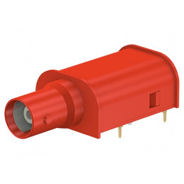 Adaptor BNC cu izolație roșie pentru lipit | Electronic-mag.ro | Componente Electronice