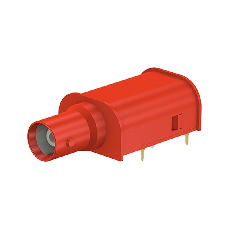 Adaptor BNC cu izolație roșie pentru lipit | Electronic-mag.ro | Componente Electronice