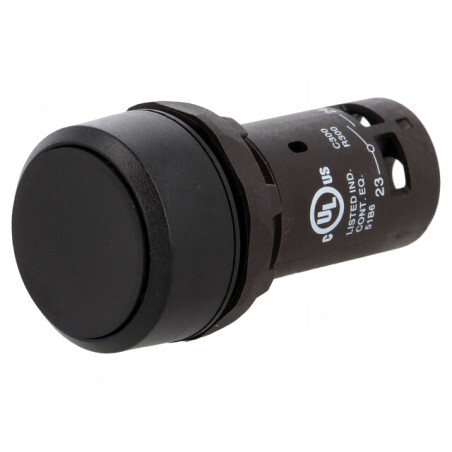 Comutator Push-Button 22mm 1 NO Negru | Electronic-mag.ro | Componente Electronice