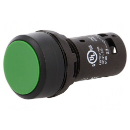 Comutator Apăsare 22mm 1 NO Verde | Electronic-mag.ro | Componente Electronice