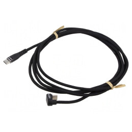 Cablu USB-C la USB-C 2m Negru 60W 3A | Electronic-mag.ro | Componente Electronice