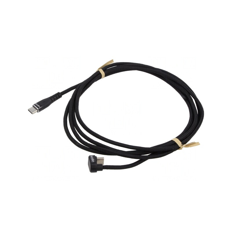 Cablu USB-C la USB-C 2m Negru 60W 3A | Electronic-mag.ro | Componente Electronice