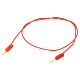 Cablu de măsurare neizolat roșu 0,3m 60VDC 30VAC 3A | Electronic-mag.ro | Componente Electronice