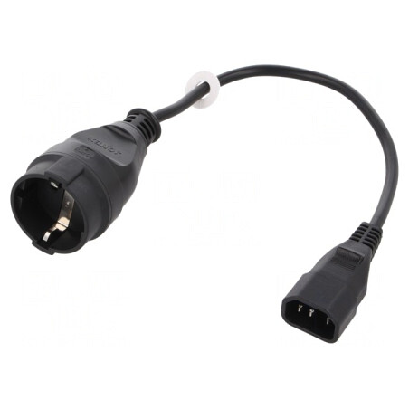 Cablu Alimentare 3x1mm2 0.3m Priză CEE 7/3 la IEC C14 | Electronic-mag.ro | Componente Electronice