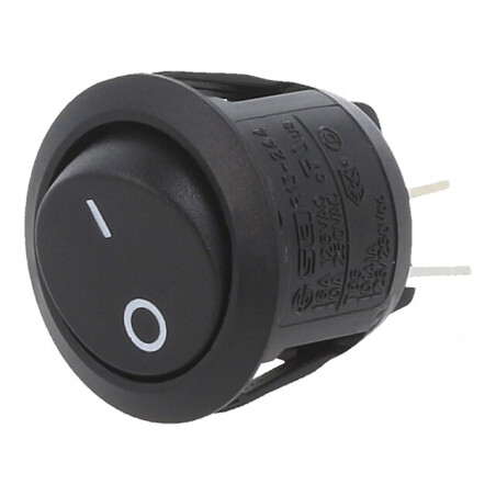 Comutator Rocker DPST ON-OFF 10A/28VDC Negru | Electronic-mag.ro | Componente Electronice