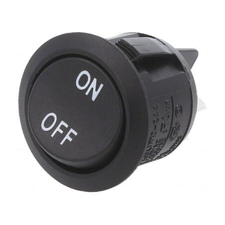 Comutator Rocker DPST ON-OFF 10A 28VDC Negru | Electronic-mag.ro | Componente Electronice