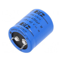 Condensator Electrolitic SNAP-IN 4,7mF 40VDC Ø25x30mm ±20% | Electronic-mag.ro | Componente Electronice