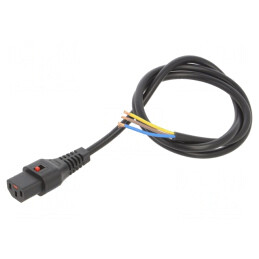 Cablu Alimentare IEC C13 1m Negru 10A cu Blocare | Electronic-mag.ro | Componente Electronice