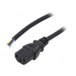 Cablu Alimentare IEC C13 5m Negru 10A 250V | Electronic-mag.ro | Componente Electronice