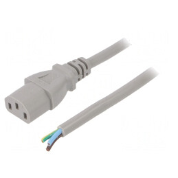 Cablu Alimentare IEC C13 10A 250V 5m Gri | Electronic-mag.ro | Componente Electronice