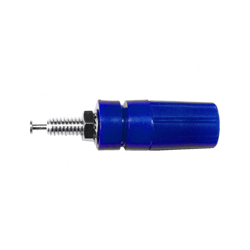 Soclu Banană 4mm 15A Albastru pentru Panou | Electronic-mag.ro | Componente Electronice