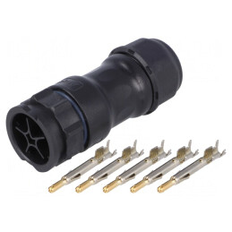 Conector circular cu 5 pini X-Lok tată pe cablu | Electronic-mag.ro | Componente Electronice