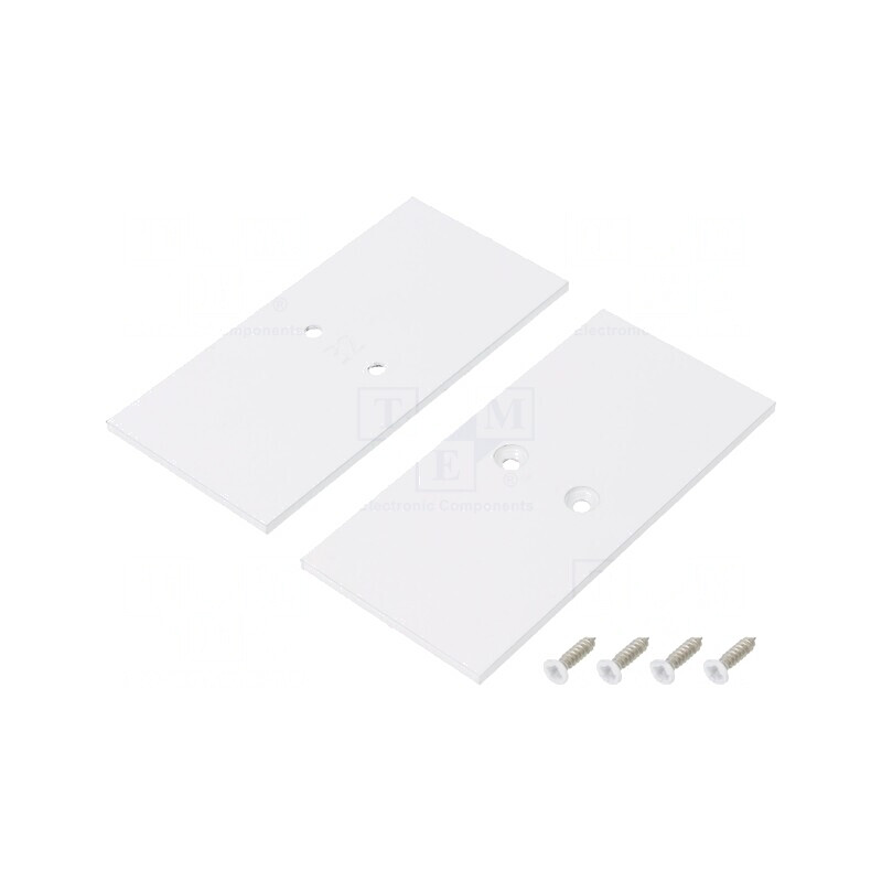 Obturator Alb pentru LED Profile 2 Bucăți Oțel 33x69 mm | Electronic-mag.ro | Componente Electronice