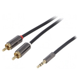 Cablu Jack 3,5mm la RCA 1,5m Placare Aurită | Electronic-mag.ro | Componente Electronice