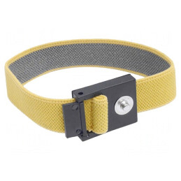 Brățară ESD Galbenă 4mm | Electronic-mag.ro | Componente Electronice