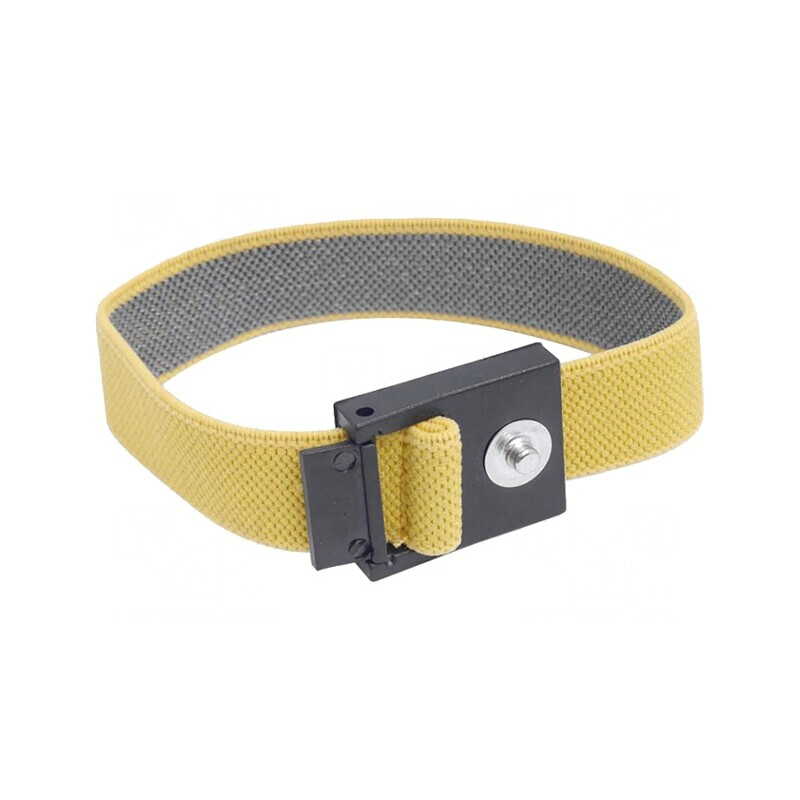 Brățară ESD Galbenă 4mm | Electronic-mag.ro | Componente Electronice