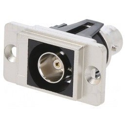 Adaptor BNC Soclu Bilateral 75Ω Argintiu Metal