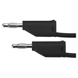 Cablu de măsurare 70VDC 33VAC 16A negru 4mm | Electronic-mag.ro | Componente Electronice